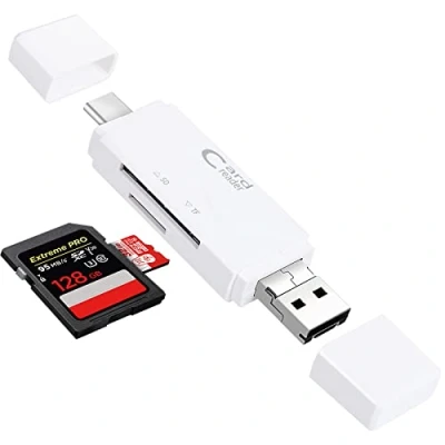 Immagine di USB 2.0 Lettore di Schede, Tipo C Schede e micro 2.0, SD/Micro SD per Computer, Smartphone, Tablet con Funzione OTG