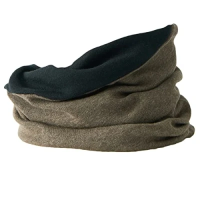 Immagine di CHARM Uomo Organico Scaldacollo Fascia Per Capelli Beanie Berretto All&#039;Aperto Nero &amp; Marrone