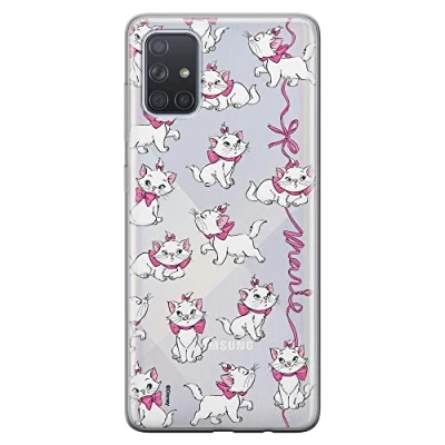 Immagine di Ert Group custodia per cellulare Samsung A71 originale e con licenza ufficiale Disney, modello Marie 008 adattato in modo ottimale alla forma dello smartphone, parzialmente trasparente