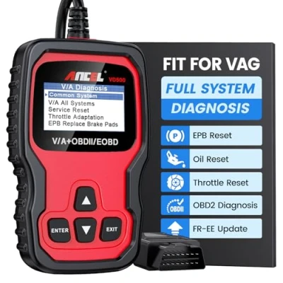 Immagine di ANCEL VD500 OBD2 Diagnosis Coche de Todo el Sistema para VW Audi Seat, EPB ABS SRS Lettore di Codici Olio Adattamento Posizione Farfalla Strumento Reset Pastiglie Freno