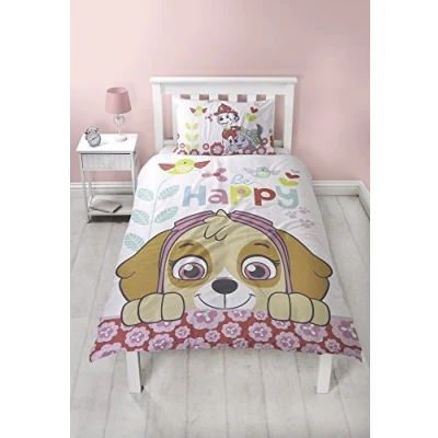 Immagine di Paw Patrol Set copripiumino singolo luminoso, design Happy Sky, reversibile su entrambi i lati