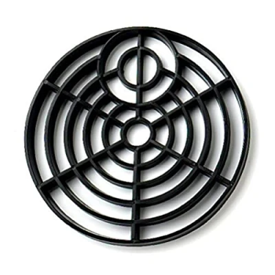 Immagine di Bulk Hardware BH02808 Griglia Circolare in Plastica per Pozzetti di Raccolta, 150 mm, Nero, Set 2