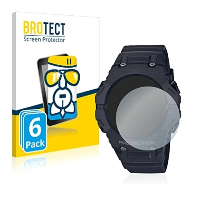 Immagine di brotect Pellicola Protettiva Vetro per Casio G Shock GA B001 Protezione Schermo (6 Pezzi) [Durezza Estrema 9H, Chiaro]
