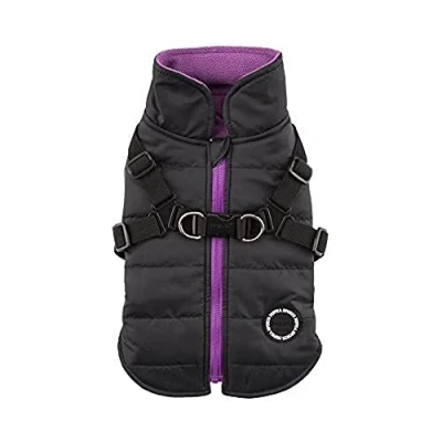 Immagine di Puppia Papd Vt1366 Bk Xl Gilet Invernale Impermeabile con Imbracatura Integrata, Nero, XL, 1 Pezzo