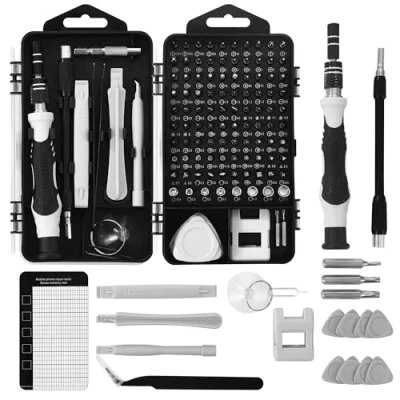 Immagine di Kit Cacciaviti Precisione, 122 in 1 Set Precisione Magnetici Professionali. Cacciavite di è adatto per riparare Iphone, Macbook Pro, PS, PC, Orologi e Occhiali