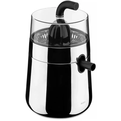 Immagine di Alessi Toru NE02 B Spremiagrumi Elettrico di Design, in Acciaio Inossidabile 18/10 e Resina Termoplastica, Presa Europea, 85W, Nero