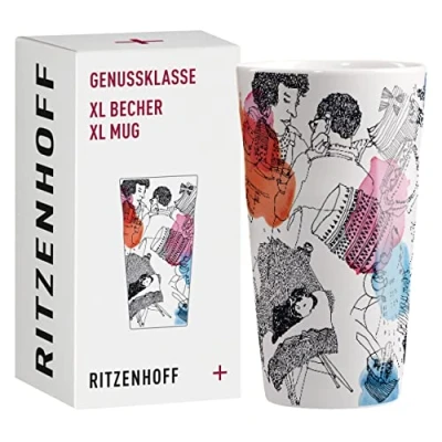 Immagine di Ritzenhoff Tazza da caffè XL #2 di Lenka Kühnertová, 525 ml, lavabile in lavastoviglie, confezione regalo