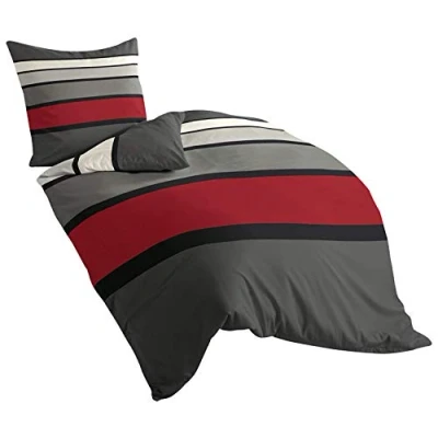 Immagine di Bierbaum Set di Lenzuola in Raso Cotone MAKO, Multicolore, 155 x 220 cm