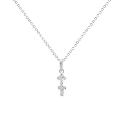 Immagine di Amberta Collana Segno Zodiacale in Argento Sterling 925 con Zirconi per Donna:Collana Sagittario