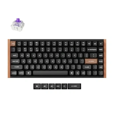 Immagine di Keychron K2 HE Tastiera magnetica senza fili, 2.4Ghz/Bluetooth/USB C, RGB, Hot swap, QMK/VIA, Gateron Magnetic Switch Nebula, Compatibile con Mac Windows Linux, Special Edition Nègre