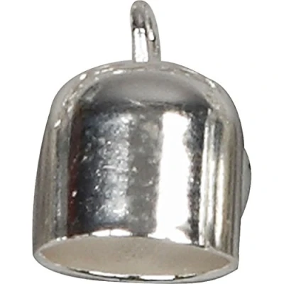 Immagine di Tappi terminali, D: 8 mm, placcati argento, SP, 50 pezzi
