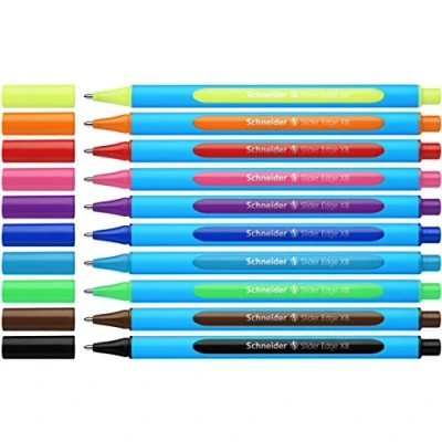 Immagine di Penne a sfera Schneider Slider Edge XB. Astuccio Stand 10 colori