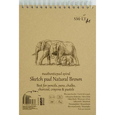 Immagine di SM.Lt EB 80ts/NTB carta kraft, A4, 80 fogli, 135 GSM, colore: marrone