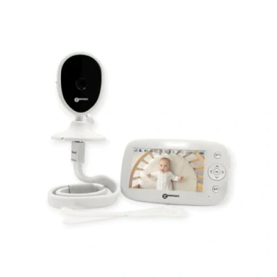 Immagine di Geemarc Amplicall Sentinel Baby Monitor con display a colori e radio bidirezionale, sensore di suono, movimento temperatura, allarme potente 95dB cuscino vibrante versione FR