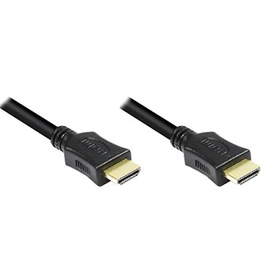 Immagine di Good Connections Cavo HDMI con Ethernet 24 K spina dorata e contatti in rame 0,5 m Nero