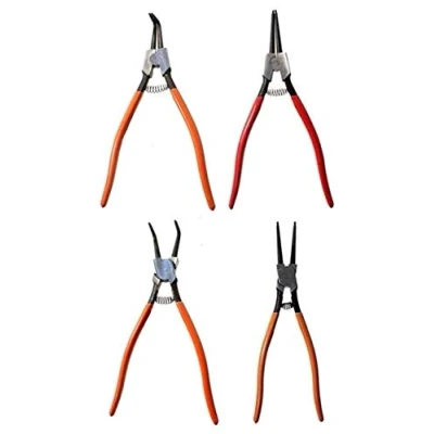 Immagine di SET 4 PINZE PER ANELLI ELASTICI SEEGER 320 mm DRITTE ANGOLO INTERNE ED ESTERNE