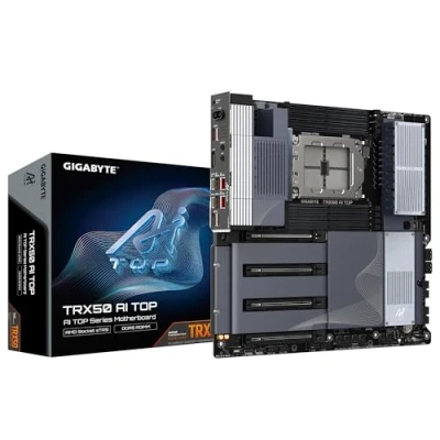 Immagine di Gigabyte TRX50 AI TOP Prend en charge les processeurs AMD Ryzen PRO 7000, VRM numérique 16 8 4 phases, jusqu&#039;à