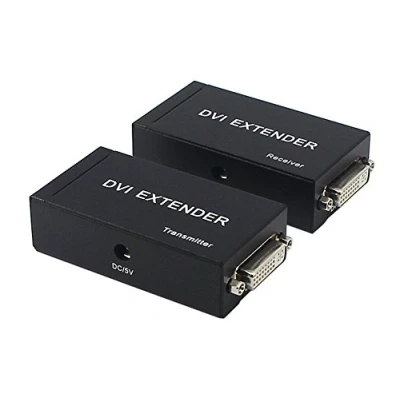 Immagine di Neutral products DVI Extender, a RJ45 HD Lossless Amplificatore 1080P Supporta (fino 60M, trasmettitore + ricevitore) tramite un cavo Ethernet Cat5e Cat6 singolo