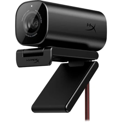Immagine di HyperX Vision S Webcam, 4K a 30 fps, FHD 60 Campo visivo fino 90, Sensore Sony Starvis 8 Megapixel, Ruotabile e Inclinabile, Windows Hello, Zoom, Teams, OBS, Discord, PC Mac, Nero