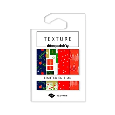 Immagine di Décopatch TD876C Assortimento di 4 Carte in Alluminio Natale My Little Gift