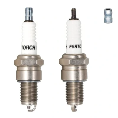 Immagine di Torch 2pcs F6RTC Candele di Accensione Sostituire per NGK 7131/BPR6ES, BOS CH 7995/WR6DC 7900/WR7DC, Cham pion RN9YC RN10YC RN11YC, 3047/W20EPR U, Engine 131 039, OEM