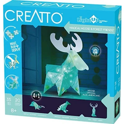 Immagine di Thames &amp; Kosmos , 03478, Creatto: Magical Moose And Forest Friends, Build up to 4 Crafting Kit, Play Display, 3D Light Model, Ages 6+