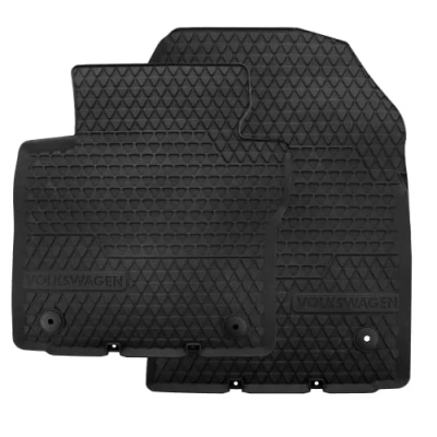 Immagine di tappetini per VW Caddy 2K1061502A a partire dall&#039;anno di costruzione 1/2007, 2 in gomma auto anteriori, antiscivolo con clip fissaggio