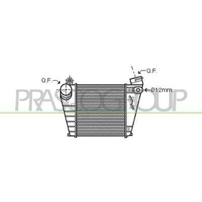 Immagine di PRASCO AD016N001 Intercooler con giunti rapidi VOLKSWAGEN: Golf 4, Bora Variant, SEAT: Leon I Hatchback, AUDI: A3 Hatchback