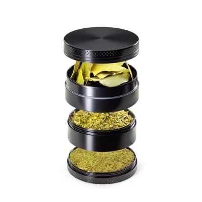 Immagine di Kemes Grinder in metallo 4 pezzi frantoio macina erbe