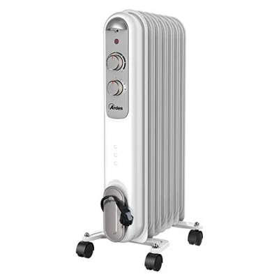 Immagine di ARDES AR4R07S CURVY Radiatore a Olio 7 Elementi Riscaldanti Termosifone 3 Potenze 1500W Ad Con Spia Funzionamento e Termostato di Regolazione Della Temperatura