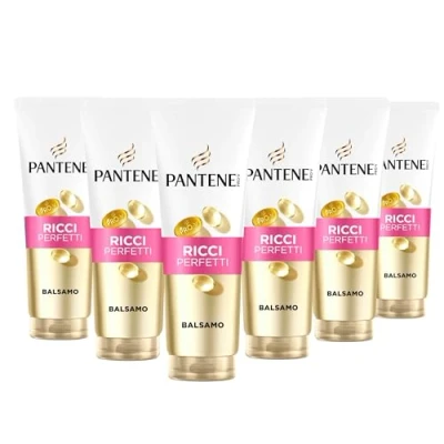 Immagine di Pantene Pro V Balsamo Ricci Perfetti 6x230ml per Crespi e Ribelli, Uso Quotidiano, Vitamina B5 Miscela di Nutrienti, Senza Olio Minerale Coloranti, Tecnologia Active Nutri Plex