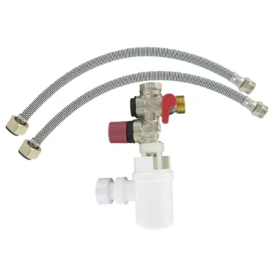 Immagine di Comap S600502 Gruppo di Sicurezza per scaldabagno con sifone / 2 Tubi l&#039;approvvigionamento idrico da 3/4 Pollice, Grau