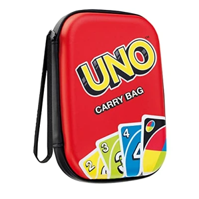 Immagine di Theo Klein 5901 borsa da trasporto UNO, Pratica per carte gioco, Protegge le umidità e polvere, 11 cm x 3,5 15,5 cm, Giocattoli bambini dai 3 anni in su