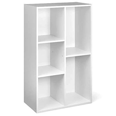 Immagine di Amazon Basics Libreria organizer con 5 cubi, Bianco, 50 x 24 80 cm, Tinta unita