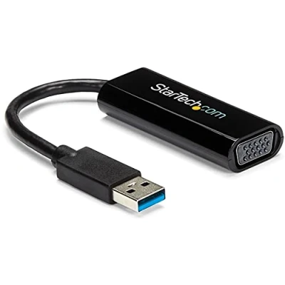 Immagine di StarTech.com Adattatore USB 3.0 a VGA Design sottile 1920x1200 Scheda video e grafica esterna Adattator Convertitore per doppio monitor Supporta Windows (USB32VGAES)