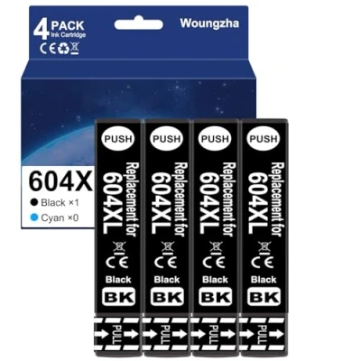 Immagine di Woungzha 604XL Cartuccia d&#039;inchiostro compatibile con Epson 604 XL per Expression Home XP 2200 2205 3200 3205 4200 4205, Workforce WF 2910 2930 2935 2950