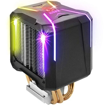 Immagine di EMPIRE Gaming Guardian V201 Ventole per CPU PC Dissipatore di Calore Alluminio 4 Heat Pipe in Rame Ventilatore Processore RGB SYNC Indirizzabile Silenzioso Intel e AMD