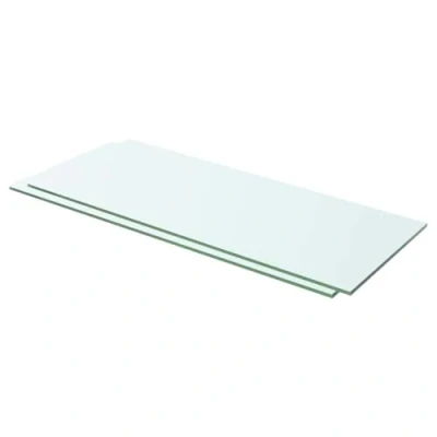 Immagine di vidaXL Mensole in Vetro Trasparente 2 pz 60x20 cm