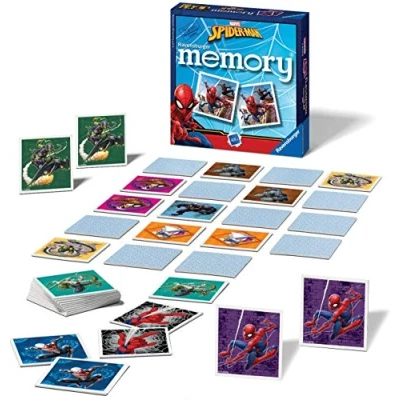 Immagine di Ravensburger Marvel Spiderman Mini Memory Game Matching Picture Snap Pairs For Kids Age 3 Years and Up