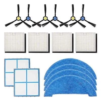 Immagine di Panno Spazzola Filtro Pezzi di Ricambio Accessori Set per Robot Aspirapolvere ILIFE V8S X750 X785 V80 V85 ZACO (16 Pezzi)