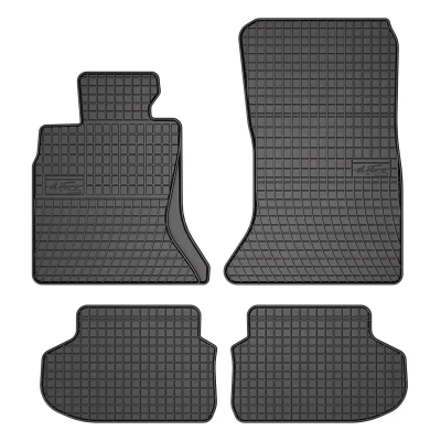 Immagine di FROGUM 0669 Set tappetino Gomma anteriore e posteriore 4 nero Su misura BMW: 5 Sedan, Touring