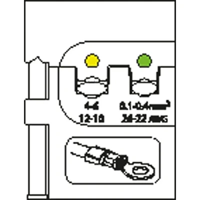 Immagine di Gedore 8140 01 1830554 Matrice di crimpaggio Capocorda isolato 0.1 fino a 6 mm²