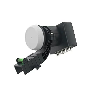 Immagine di GeoSync Universale Quad 4 Uscita LNB per parabola Satellitare Freesat SKY HD TV Ricevitore MK4 Zone Piatti Feed Horn Design con Livella a Spirito Staffa