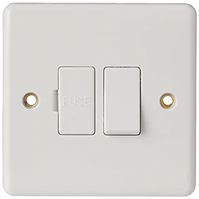 Immagine di Knightsbridge CU6300 bordo curvo 13 A interruttore fusibile, bianco