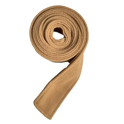 Immagine di Maxtonser cintura in vita da donna lana spazzolata peluche decorare lunghezza cappotto regolabile corsetto su entrambi i lati cammello