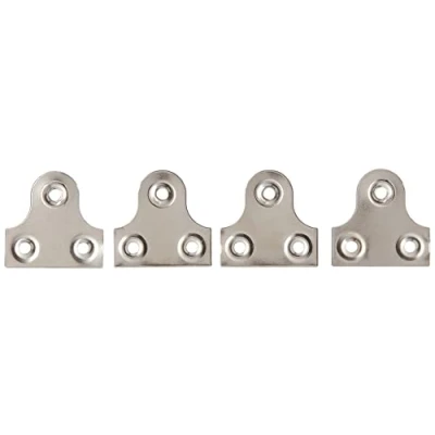 Immagine di Merriway BH02962 Piastrina con Foro Tondo per Appendere Quadri, Bianco, Pack of 4, Set di 4 Pezzi