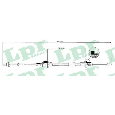 Immagine di LPR C0128C Cavo Frizione OPEL: Tigra Coupe, Corsa B Hatchback