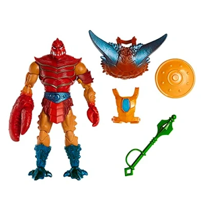 Immagine di Masters of the Universe Masterverse Personaggio Clawful New Eternia, action figure da 18 cm con accessori combattimento e 30 punti d&#039;articolazione, giocattolo per bambini, 6+ anni, HLB58