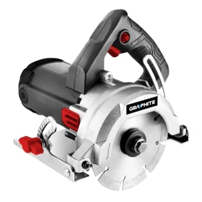 Immagine di GRAPHITE Taglierina per gres porcellanato e pietra 1400 W, 125 mm; taglio a umido secco; set di collegamento dell&#039;acqua; regolazione dell&#039;angolo 0 45%; della profondità taglio; lama