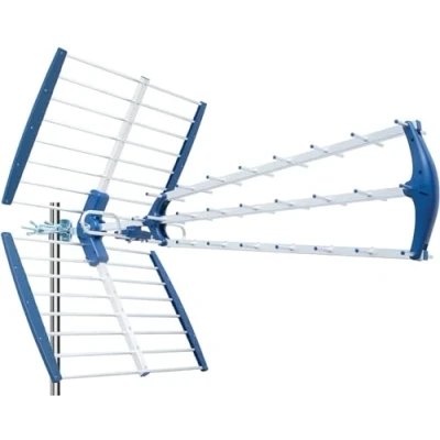 Immagine di ANFEL 18db Antenna TV tripla Digitale Terrestre 4K ULTRA HD UHF 21 48 esterno, con filtro 5G LTE, per Ricezione il segnale DVB T/T2, Frequenze 470 694Mhz (ANFEL 18 dB)
